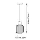 ENDON 120664 Travi Natural Stone Clear Ribbed Glass Pendant additional 10