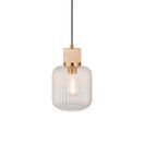 ENDON 120664 Travi Natural Stone Clear Ribbed Glass Pendant additional 1