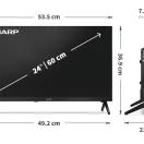 SHARP 1T-C24HE2245KB 24" HD Ready Freely LED Smart TV - Black additional 6