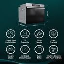 HISENSE BI622AXPGUK 59.5cm Built In Electric Single Oven - Black &amp; Stainless Steel additional 7