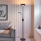 Endon Rome Satin Chrome Mother &amp; Child Floor Lamp additional 8