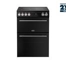 BELLING 444412050 Vision 60cm Electric Ceramic Double Oven Cooker Black &amp; Silver Steel additional 1