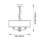 ENDON 110723 Highclere 3Lt Pendant Vintage Brass Natural Linen additional 6