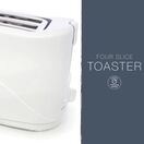 LLOYTRON E2112WH KitchenPerfected Long Slot 2 Slice Toaster White additional 3