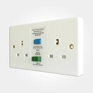 ETERNA Twin RCD Socket Unswitched White additional 1