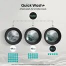 HISENSE WF3S8043BB3 8KG 1400 Spin Washing Machine - Black additional 5