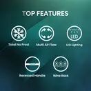 HISENSE RB327N4ABD 55cm Freestanding Frost Free Fridge Freezer Black additional 3