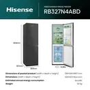 HISENSE RB327N4ABD 55cm Freestanding Frost Free Fridge Freezer Black additional 9