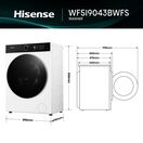 HISENSE WF5I9043BWFS 9KG 1400 Spin Washing Machine - White additional 15