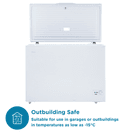 SENSIS RFCHT01F300EW 300 litre Chest Freezer - White additional 4