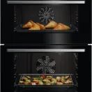AEG GE7CP61FB Built In Electric Double Oven - Gloss Black with Steel Trim additional 1
