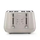 DELONGHI CTY4003.BG 4 Slice Eclettica Toaster - Biscuit Beige additional 1