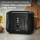 KENWOOD TCP06.000BK 2 Slice Ripple Toaster - Midnight Black additional 4