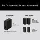 SONY HTA7100KIT.CEK BRAVIA Theatre Bar 7 + S 5.1.2ch Dolby Atmos Soundbar with SASW7 100W Subwoofer - Black additional 5