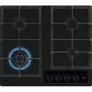 AEG HKB64341NL Gas on Glass 60cm 4 Burner Zone Hob - Black Glass additional 1