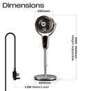 Prem-I-Air EH5430 10" Multi Oscillating Stand Fan Black and Gold additional 2