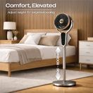 Prem-I-Air EH5430 10" Multi Oscillating Stand Fan Black and Gold additional 5