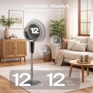 Prem-I-Air EH5430 10" Multi Oscillating Stand Fan Black and Gold additional 6