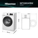 HISENSE WF1Q8041BW 8kg 1400 Spin Steam Washing Machine - White additional 16
