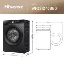 HISENSE WF3S1043BB3 10.5kg 1400 Spin Steam Washing Machine - Black additional 12