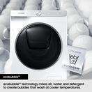 SAMSUNG WD90HG5U34BEEU 9kg/6kg 1400 Spin Washer Dryer - White additional 5