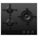 FISHER &amp; PAYKEL CG603DNGGB4 60cm 3 Burner Gas Hob - Black Glass additional 1