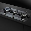 FISHER &amp; PAYKEL CG903DNGGB4 90cm 3 Burner Gas Hob - Black Glass additional 2