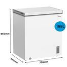 MIDEA MDRC284FZE01 198 Ltr Static Chest Freezer - White additional 5