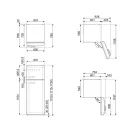 SMEG FAB30RCR6UK 60cm 75/25 Fridge Freezer - Cream additional 16