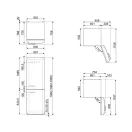 SMEG FAB32RCR6UK FAB32LCR6UK 60.1cm 70/30 Fridge Freezer - Cream additional 18