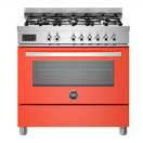 Bertazzoni Professional 90cm Range Cooker Single Oven Dual Fuel Orange PRO96L1EART additional 1