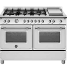 Bertazzoni Heritage 120cm Range Cooker Twin Oven with Griddle Dual Fuel Stainless Steel HER126G2EXT additional 1