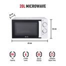 HADEN 195678 20L 700W Single Microwave - White additional 6