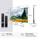 TCL 75A400 PRO-UK 75" 4K Ultra HD QD-Mini LED AI Art TV - Black additional 2