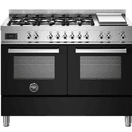 Bertazzoni Professional 120cm Range Cooker Twin Dual Fuel Black PRO126G2ENET additional 1