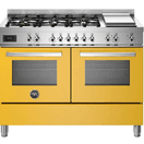 Bertazzoni Professional 120cm Range Cooker Twin Dual Fuel Yellow PRO126G2EGIT additional 1