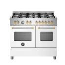 Bertazzoni Master 100cm Range Cooker Twin Oven Dual Fuel White/Gold MAS106L2EBGC additional 1