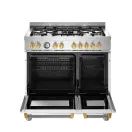 Bertazzoni Master 90cm Range Cooker Twin Oven Dual Fuel Matt White with Gold MAS95C2EBGC additional 3
