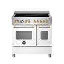 Bertazzoni Master 90cm Range Cooker Twin Oven Induction Matt White with Gold MAS95I2EBGC2 additional 1