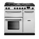 RANGEMASTER AURA90DFPWHT/YX1 Aura 90cm Dual Fuel Range Cooker White with Onyx Trim additional 1