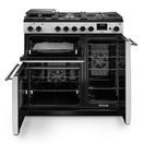 RANGEMASTER AURA90DFPWHT/YX1 Aura 90cm Dual Fuel Range Cooker White with Onyx Trim additional 2