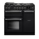 RANGEMASTER AURA90DFPCBL/BN1 Aura 90cm Dual Fuel Range Cooker Charcoal Black with Brushed Nickel Trim additional 1