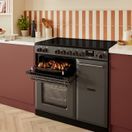 RANGEMASTER AURA90DFPCBL/BN1 Aura 90cm Dual Fuel Range Cooker Charcoal Black with Brushed Nickel Trim additional 4