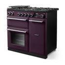 RANGEMASTER AURA90DFPPLM/BN1 Aura 90cm Dual Fuel Range Cooker Plum with Brushed Nickel Trim additional 2