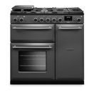RANGEMASTER AURA90DFPSLT/BN1 Aura 90cm Dual Fuel Range Cooker Slate with Brushed Nickel Trim additional 1