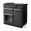 RANGEMASTER AURA90DFPSLT/BN1 Aura 90cm Dual Fuel Range Cooker Slate with Brushed Nickel Trim additional 2