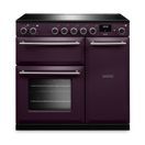RANGEMASTER AURA90EIPPLM/BN1 Aura 90cm Induction Range Cooker Plum with Brushed Nickel Trim additional 1