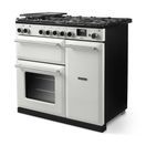 RANGEMASTER AURA90DFPWHT/BN1 Aura 90 Dual Fuel Range Cooker White with White with Brushed Nickel Trim additional 2