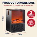 Spear and Jackson 44139 1800W Electric Ceramic Flame Effect Fire Black additional 2