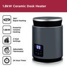 Black and Decker BXSH37034GB 1.8 kW Ceramic Desk Heater Grey additional 2